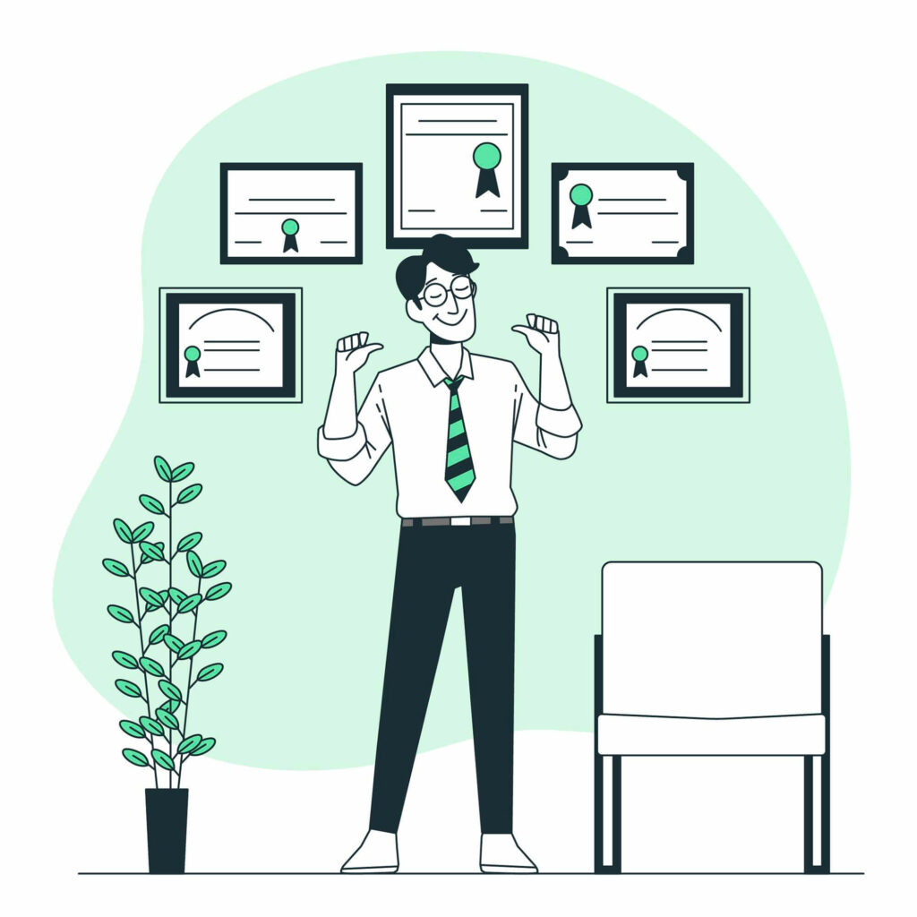 Une personne pleine de succès